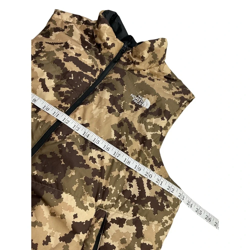The North Face Mens Aconcagua 2 Vest Digital Camo Puffer Jacket Brown Tan Large